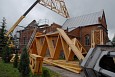 Odbudowa kościała. Szynkielów. 21.05.2007 r.