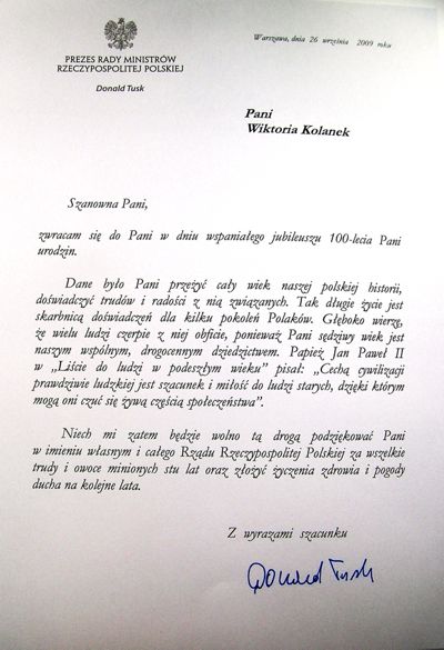 Jubileusz 100 Lat ycia Wiktorii Kolanek