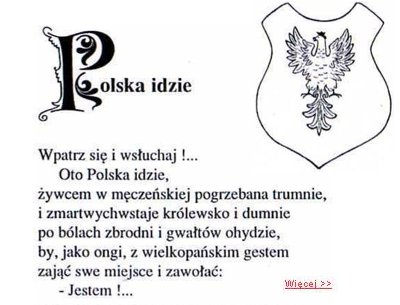 Świeto Odzyskania Niepodległości - kliknij tutaj >> 11 listopada - Święto Odzyskania Niepodległości